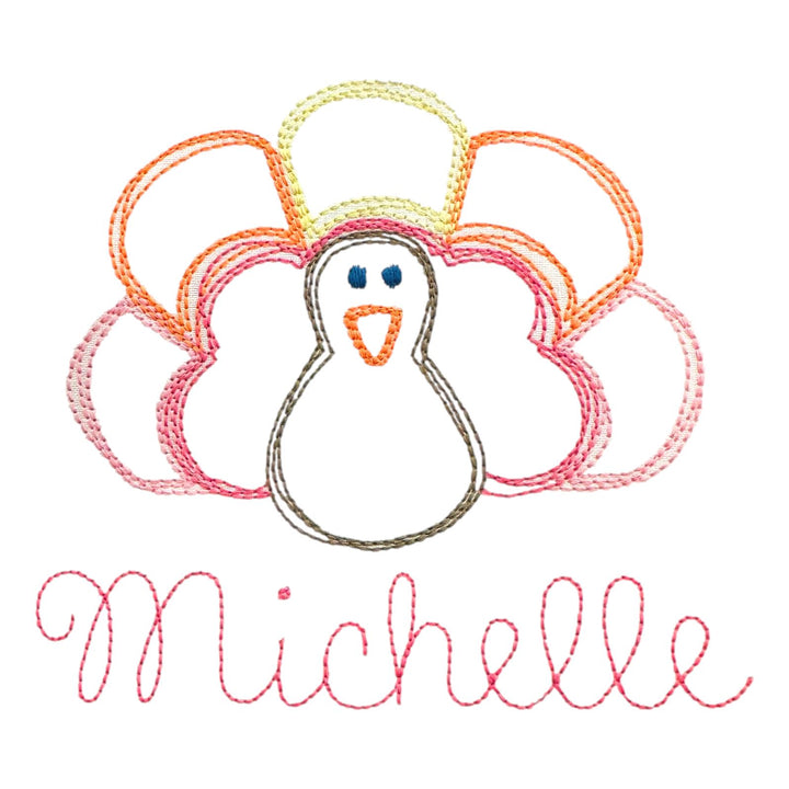 Thanksgiving Embroidery Options Holiday Embroidery The Horseshoe Crab Turkey Sketch Outline Girl