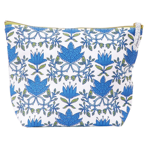 Tilly Blue Green Pouch Large Gift Bag Rock Flower Paper 