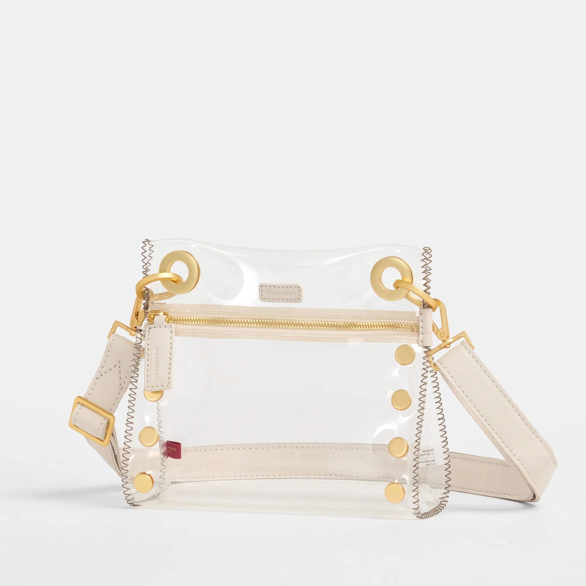 Hammitt Small selling Gold Hardware Leather Crossbody Bag, Clear