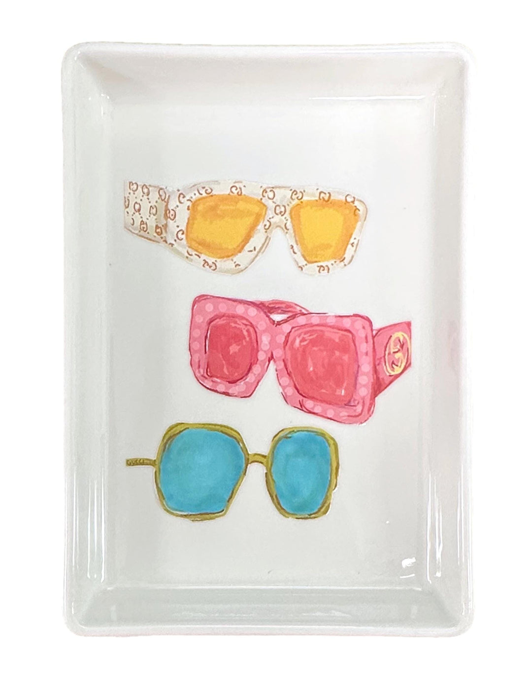 Trinket Tray-Glasses Decorative Tray Toss Design