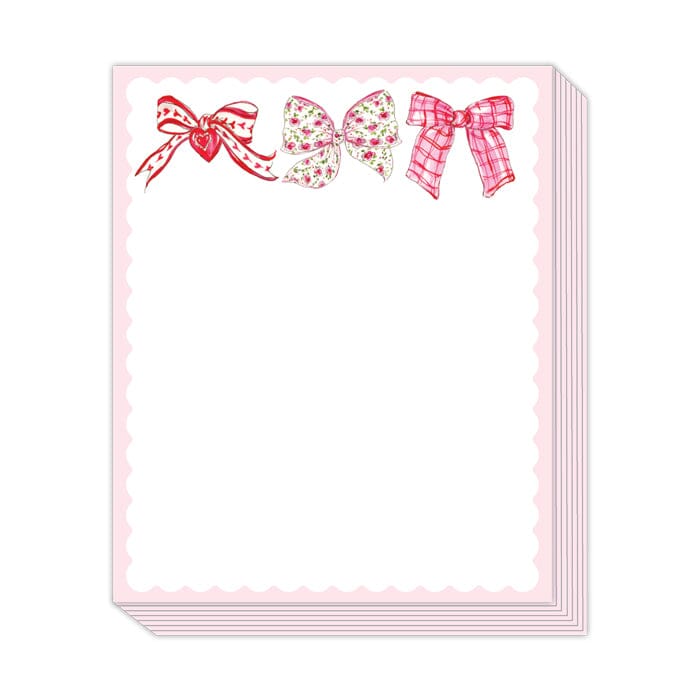 Valentine's Bows Notepad Notebooks & Notepads Rosanne Beck