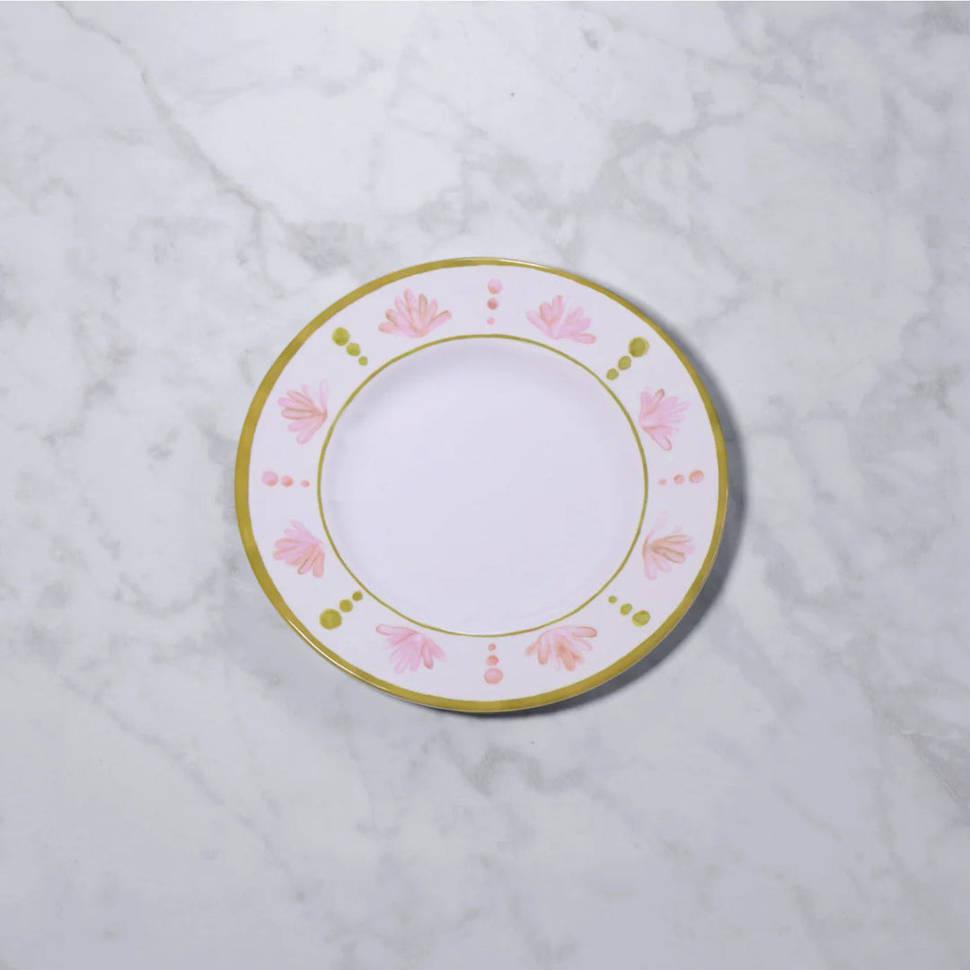 Athena Dinner Plates Set of 4- Pink and Green Serving Piece Beatriz Ball