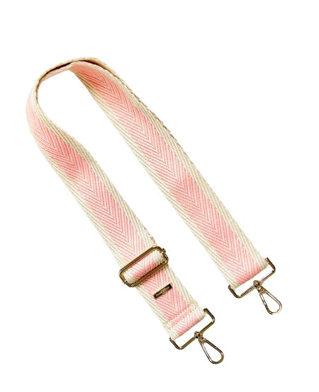 Aztec Arrows Guitar Straps Bag Strap Thomas and Lee Company Light Pink and Cream 
