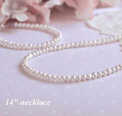 Baby Jewelry Jewelry Collectible's America 14" Pearl Necklace 