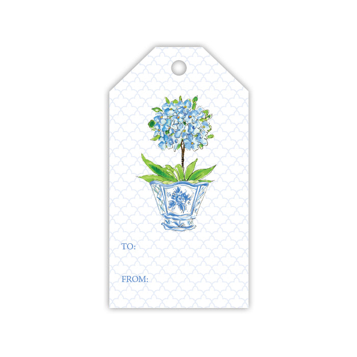 Blue Primrose Cachepot Gift Tag Gift Tags & Labels Rosanne Beck