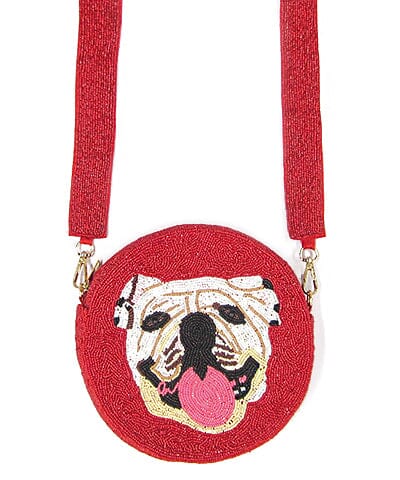 Bulldog Beaded Round Crossbody Crossbody Golden Stella