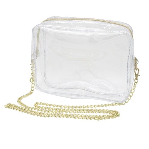 Camera Clear Crossbody Bag - Gold Clear Bag Capri Designs 