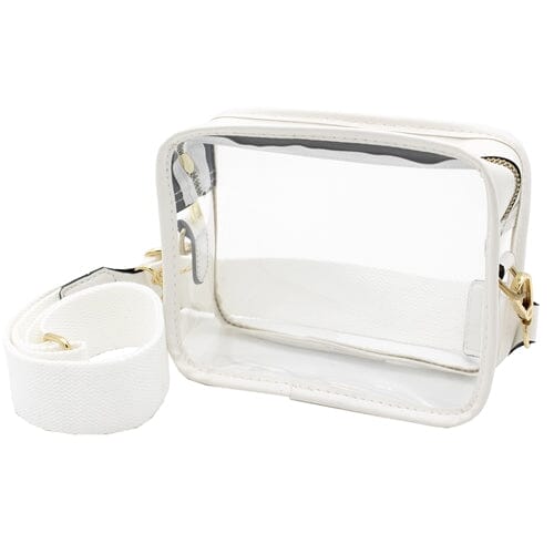 Camera Clear Crossbody Bag - White Clear Bag Capri Designs 