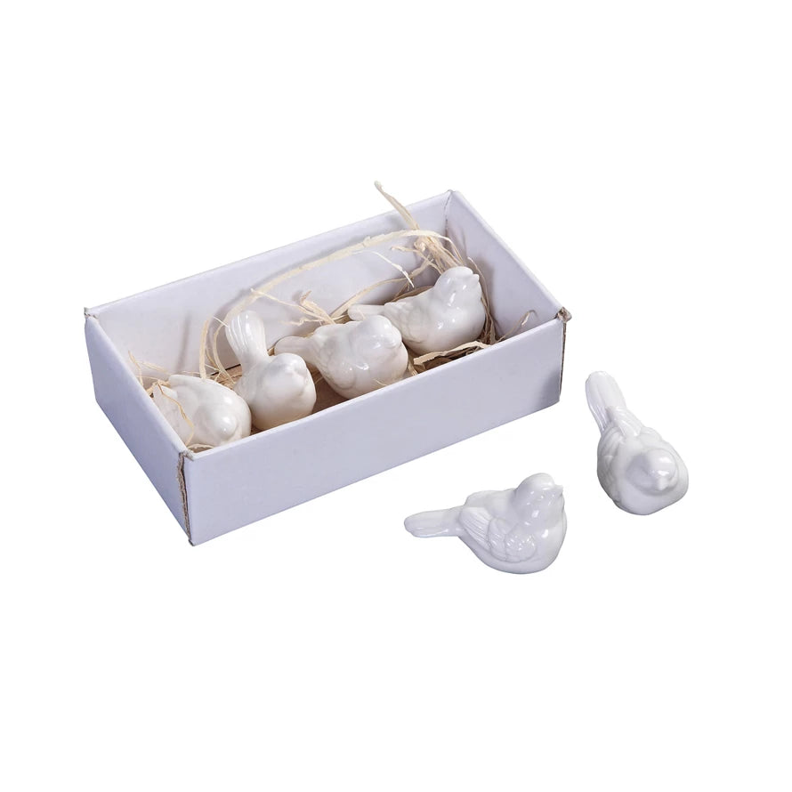 Ceramic Birds - Boxed Set of 6 Home Decor Creative Co-Op