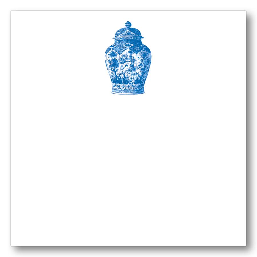 Chinoiserie Ginger Jar Note Block Stationery Maison de Papier