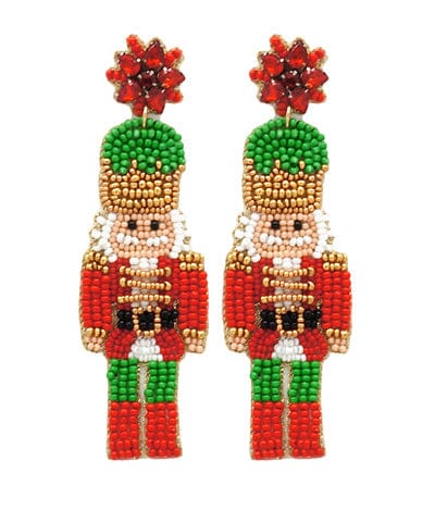 Christmas Nutcracker Drop Earrings Earrings Golden Stella