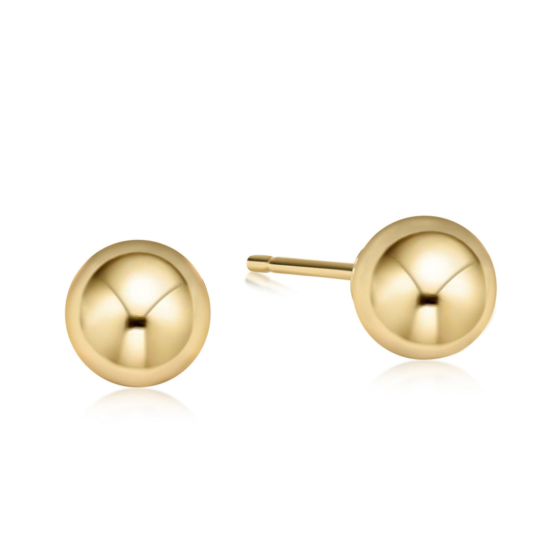 Classic 10mm Ball Stud - Gold Earrings eNewton 