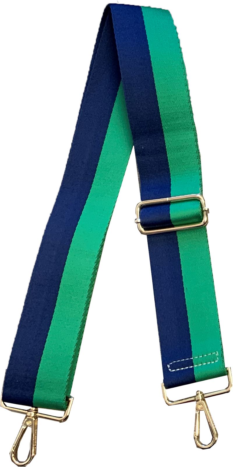 Color Block Guitar Straps Purse Strap Ahdorned Green and Navy 