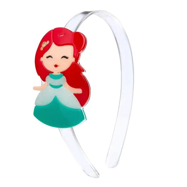 Cute Doll with Red Hair Headband Headband Lillies and Roses