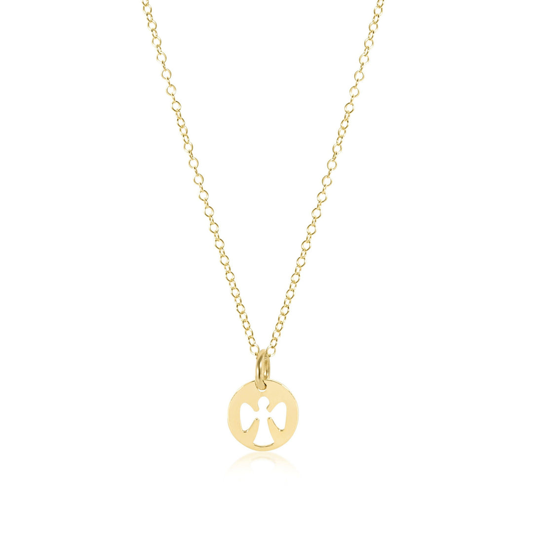 eGirl 14" Necklace Gold - Guardian Angel Necklace eNewton