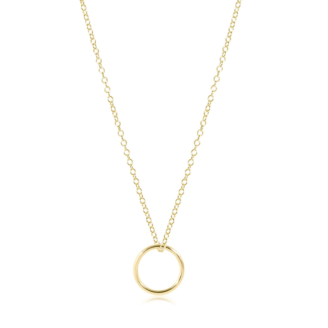 eGirl 14" Necklace Gold - Halo Charm Necklace eNewton