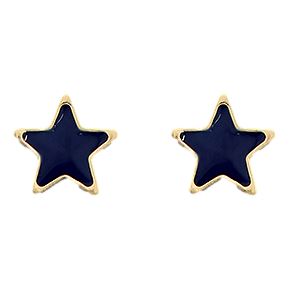 Epoxy Star Earrings Earrings Golden Stella Navy 