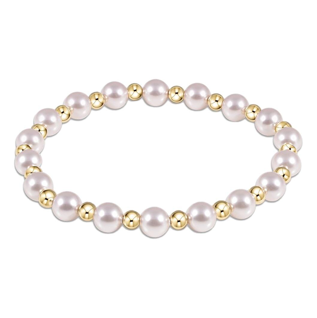 Extends - Grateful Pattern 6mm Bead Bracelet - Pearl Bracelet eNewton