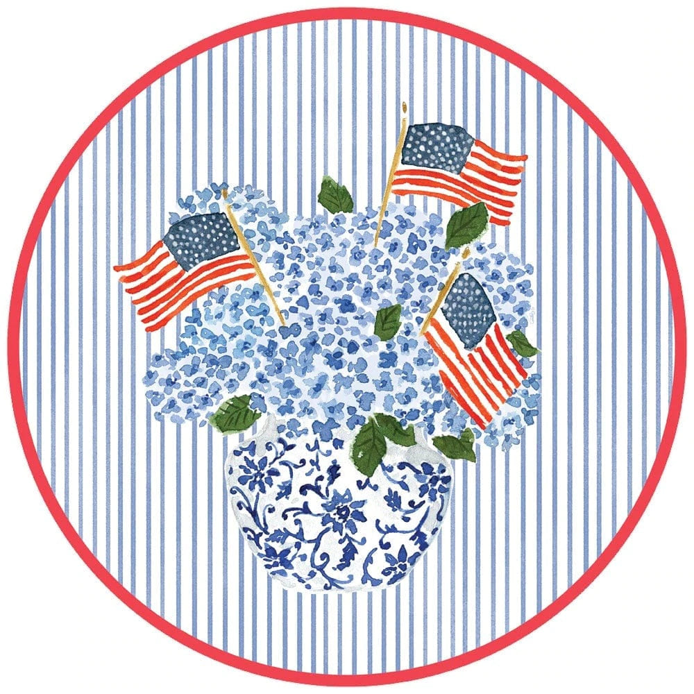 Flags and Hydrangeas Placemats Placemats Caspari