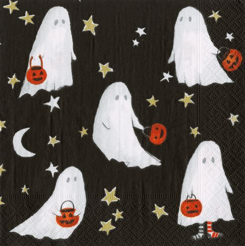 Ghoul's Night Out Cocktail Napkin Paper Napkins Caspari