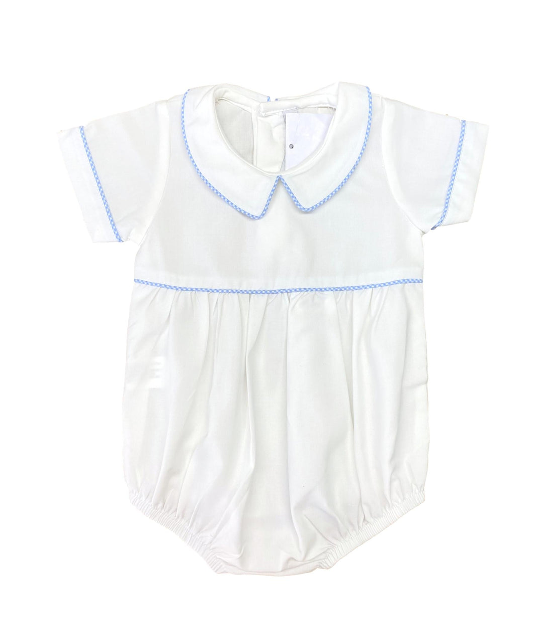 Gingham Trim Boy Bubble Bubble Sweet Dreams