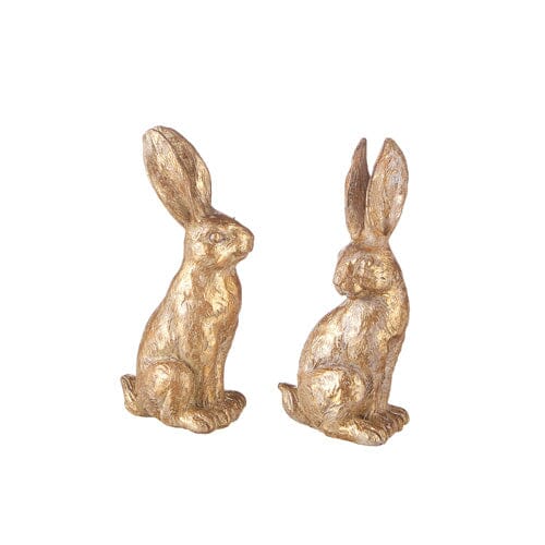 Gold Leaf Rabbits Easter Decorations RAZ
