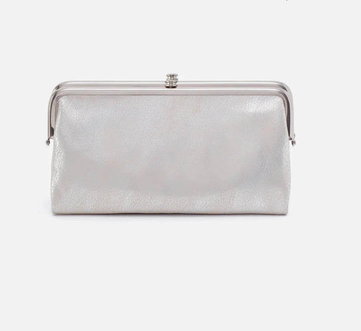 Lauren Wallet Bags and Totes Hobo Metallic Silver 