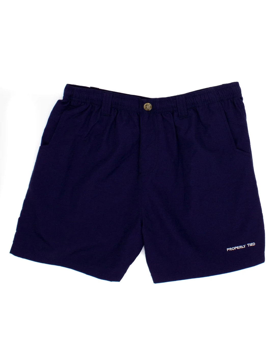Mallard Shorts - Navy Boy Shorts Properly Tied