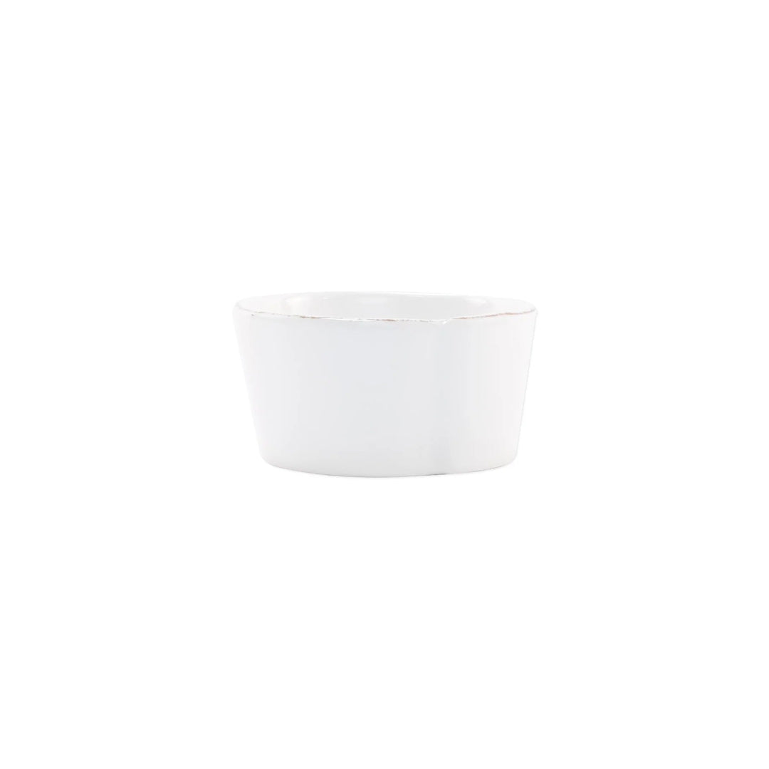 Melamine Lastra White Condiment Bowl Serving Piece Vietri 