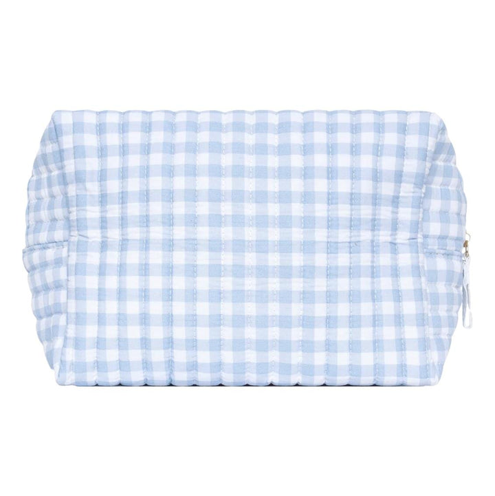 Oasis Blue Gingham Travel Pouch Cosmetic/Accessories Bags Minnow 