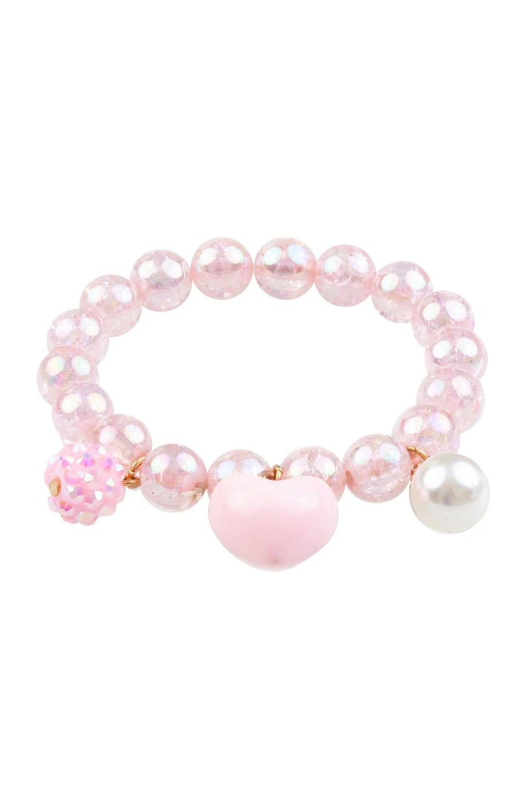Pink Heart Bobble Bracelet Costume Jewelry Great Pretenders