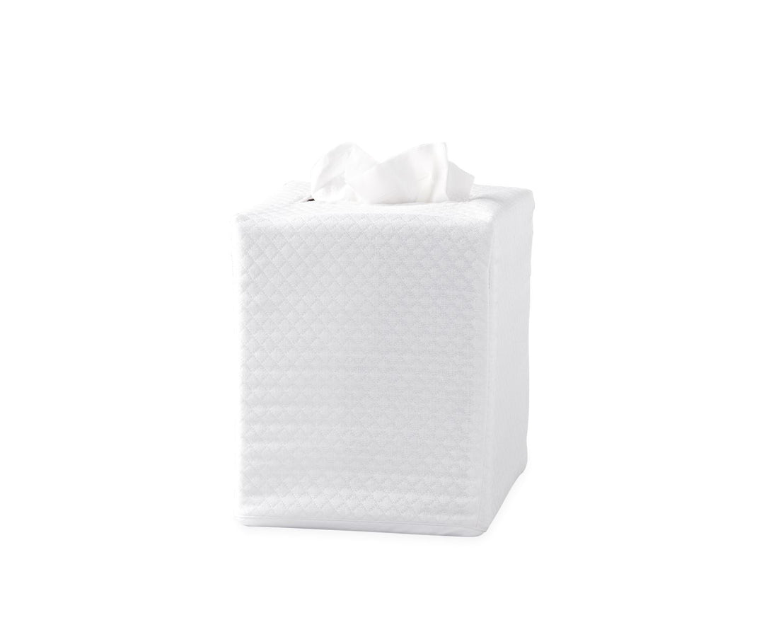 Piped Tissue Box Cover Tissue Box Covers Matouk White