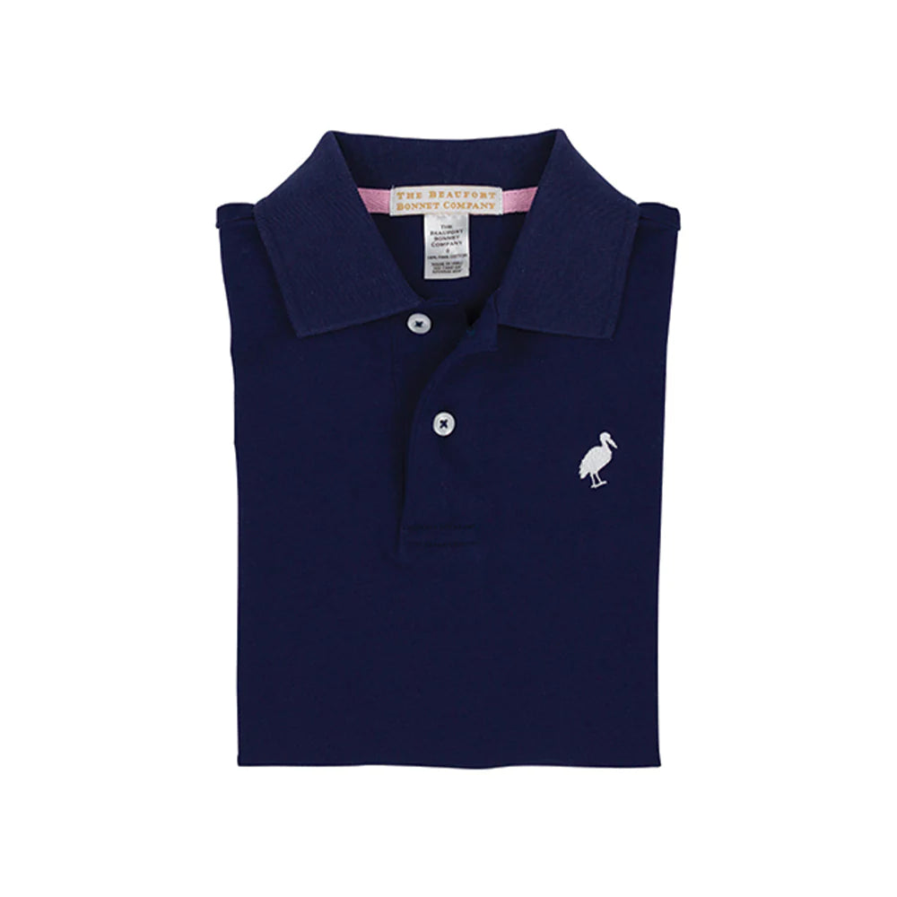 Prim & Proper Polo - Nantucket Navy Boy Shirt Beaufort Bonnet 