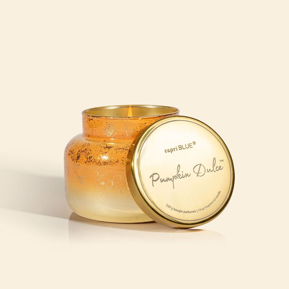 Pumpkin Dulce 19oz Glimmer Signature Jar Candle Capri Blue