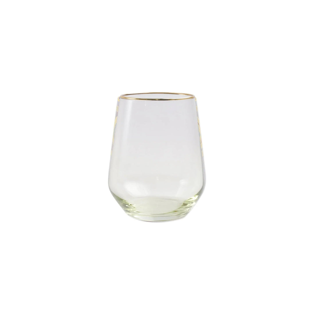 Rainbow Assorted Stemless Wine Glasses - Set of 4 Wine Glasses Vietri 