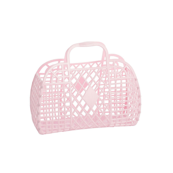 Retro Basket Tote - Small Bags and Totes Sun Jellies Pink 