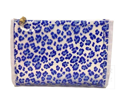 Road Tripper - Clear Cosmetic/Accessories Bags TRVL Design Blue Cheetah 