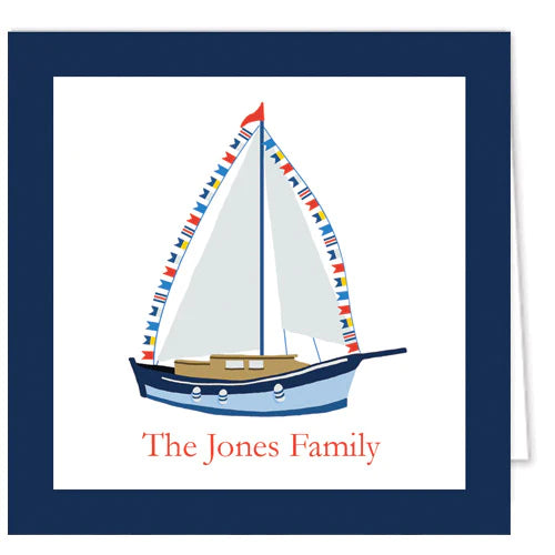 Sailboat Enclosure Cards Notebooks & Notepads WH Hostess
