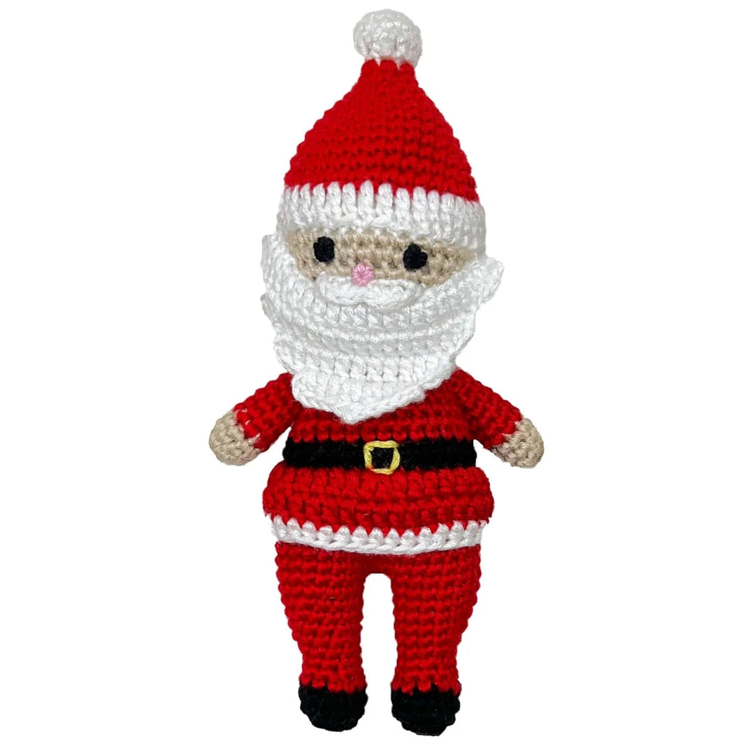 Santa Bamboo Crochet Rattle Rattle Zubels