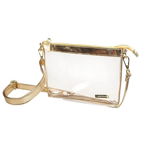 Small Clear Crossbody Bag Clear Bag Capri Designs Gold 