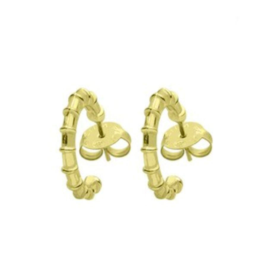 Small Kristie Bamboo Hoops Earrings Sheila Fajl