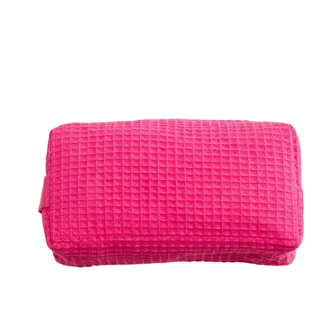 Waffle Cosmetic Bag Makeup Bag Pendergrass Hot Pink Small