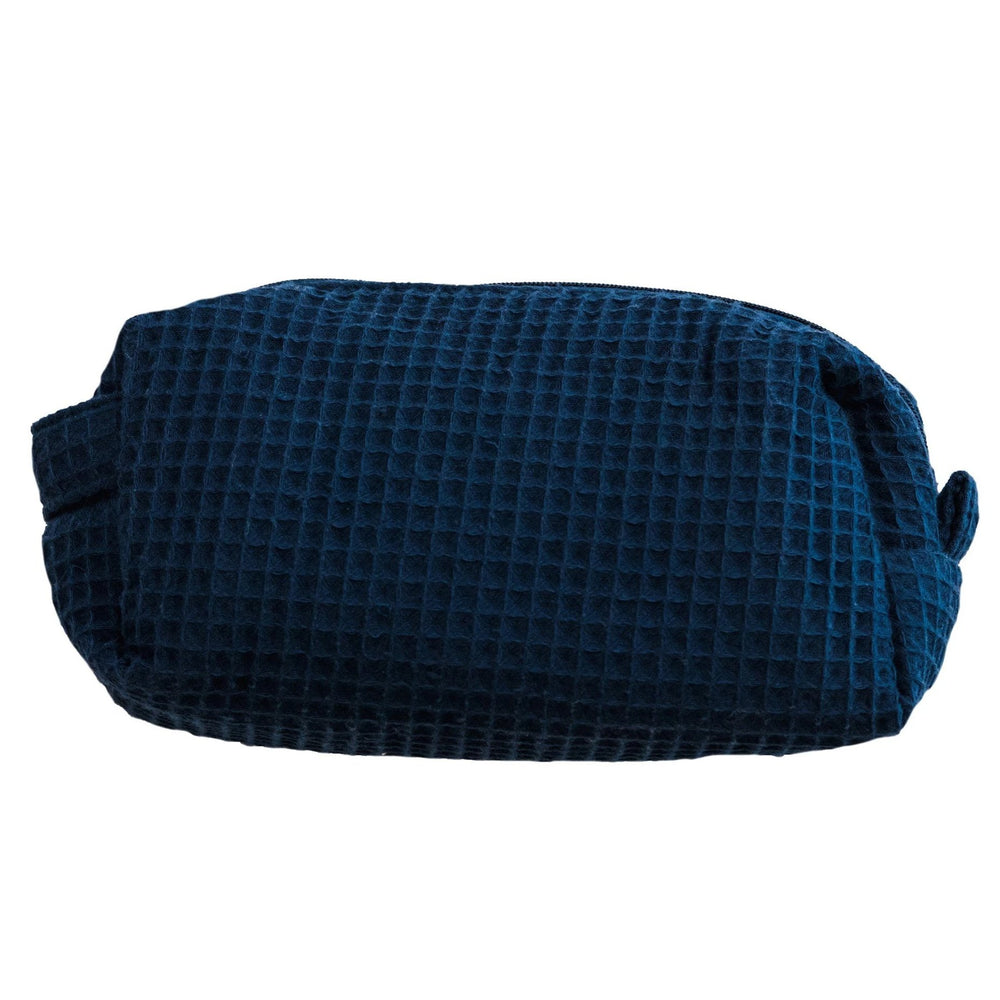Waffle Cosmetic Bag Makeup Bag Pendergrass Navy Small