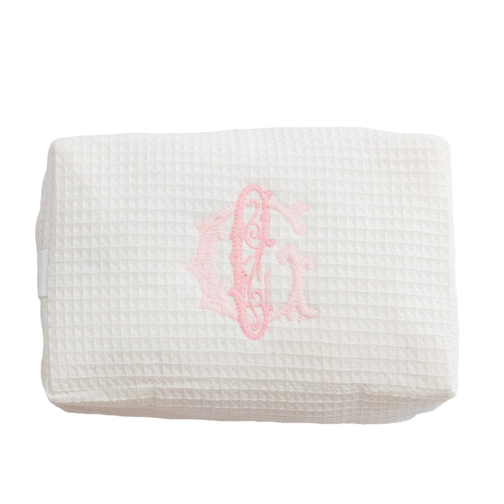 Waffle Cosmetic Bag Makeup Bag Pendergrass White Large