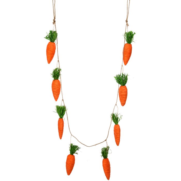 Wrapped Paper Carrot Garland Easter Decorations Regency International