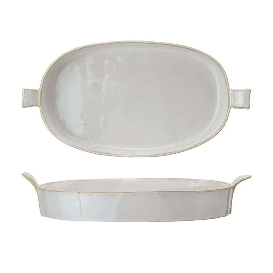 1-1/2 Quart Stoneware Baker w/ Handles Bakeware Creative Co-Op 