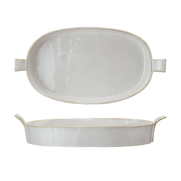 1-1/2 Quart Stoneware Baker w/ Handles Bakeware Creative Co-Op 