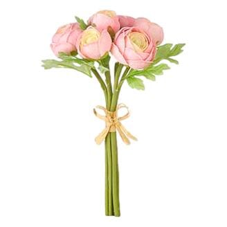 11" Real Touch Ranunculus Bundles Faux Florals RAZ Light Pink 