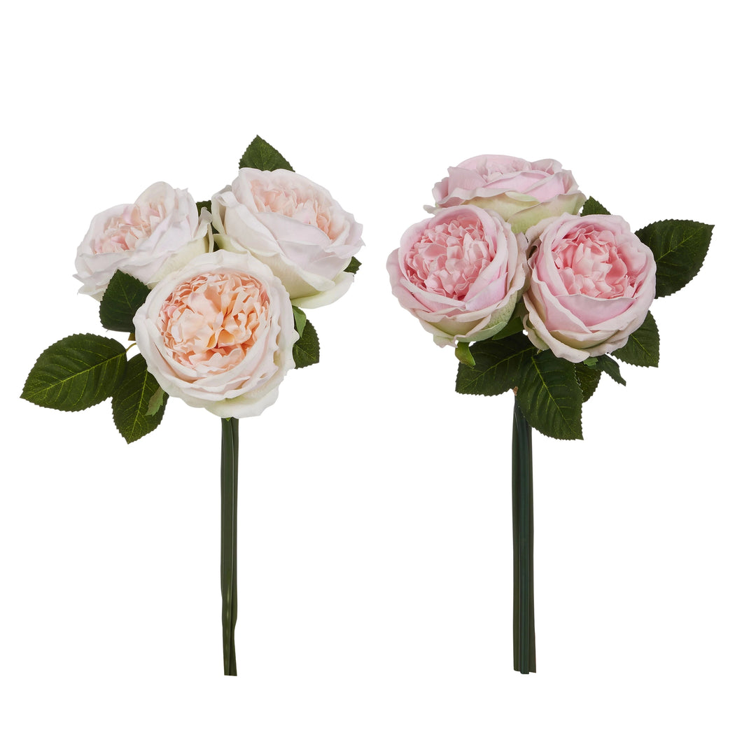 12" Real Touch English Rose Bundle Faux Florals RAZ 