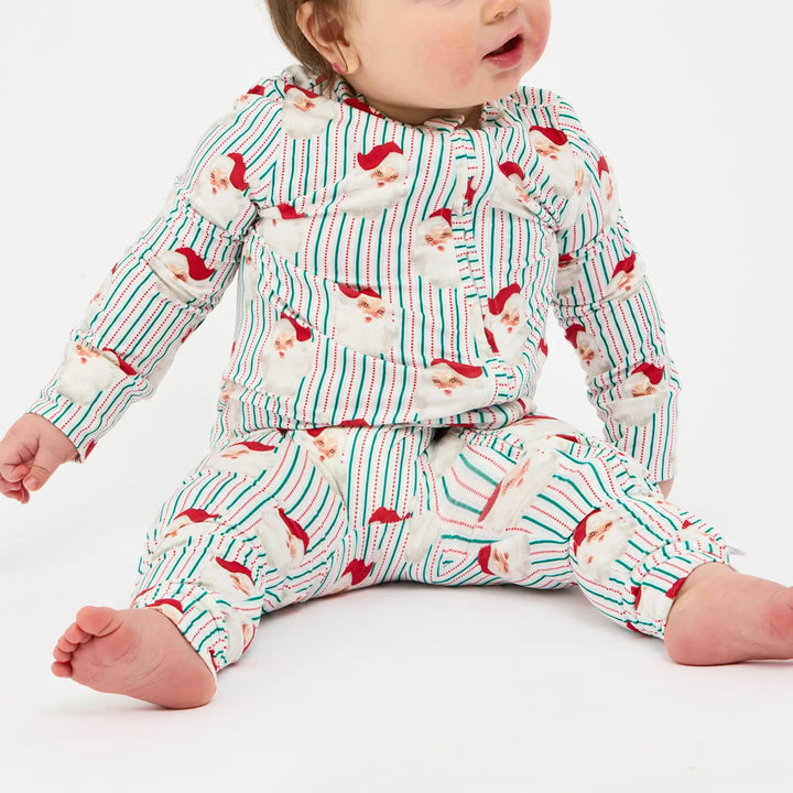 Annie Pajama Set - Santa Baby Stripes